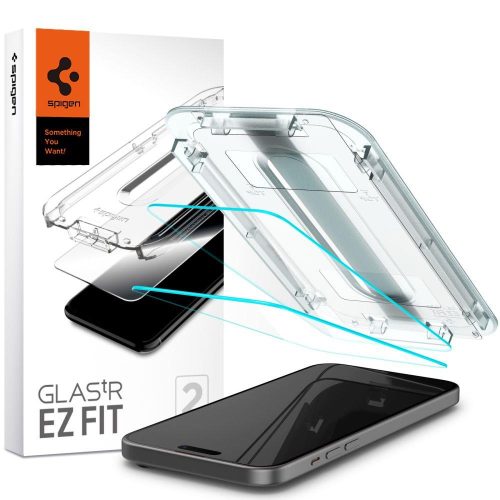 Glas.Tr EZ Fit Rūdīts stikls iPhone 15 Plus - 2 datoru komplekts.