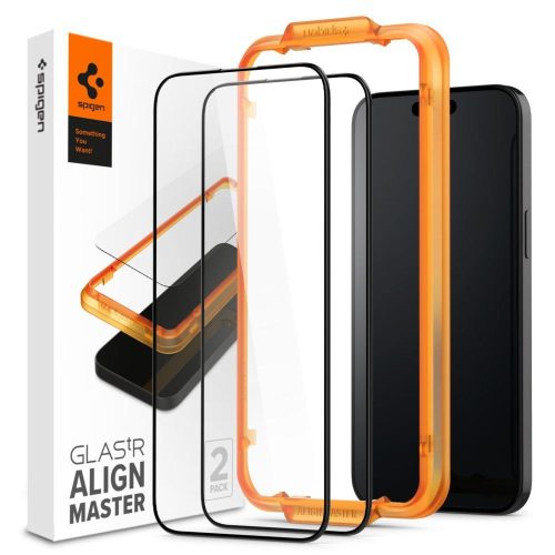 ALM stikla FC rūdīts stikls iPhone 15 Pro Black - 2 gab.
