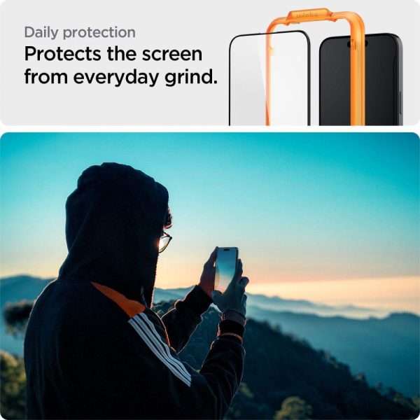 ALM stikla FC rūdīts stikls iPhone 15 Pro Black - 2 gab.