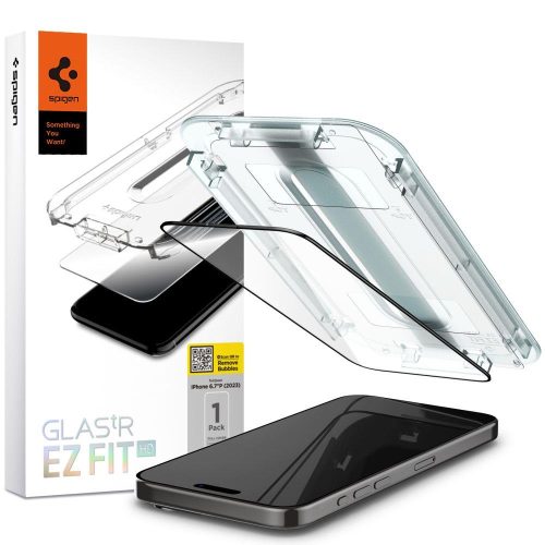 Glas.tr EZ Fit Fc rūdīts stikls iPhone 15 Pro Max Black