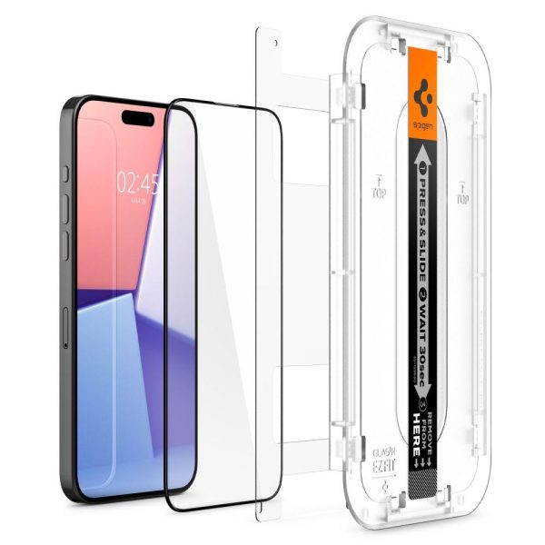 Glas.tr EZ Fit Fc rūdīts stikls iPhone 15 Pro Max Black