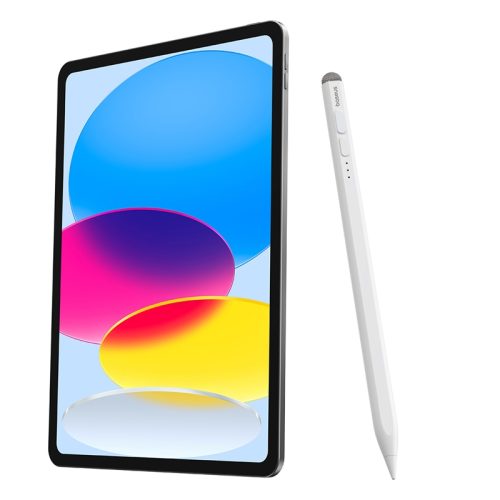 Stilus irbuli iPad ar aktīvu nomaināmu gludu spārnu 2 galu ar USB-C balto kabeli