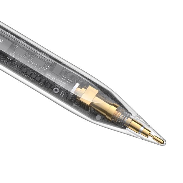 Stilus irbuli iPad ar aktīvu nomaināmu gludu spārnu 2 galu ar USB-C balto kabeli