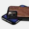 Korpuss, kas pārklāts ar dabīgu ādu iPhone 12 Pro Max Leather Eļļas vasks melns