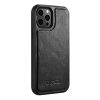 kas pārklāts ar dabīgu ādu iPhone 12 Pro Max Leather Eļļas vasks melns