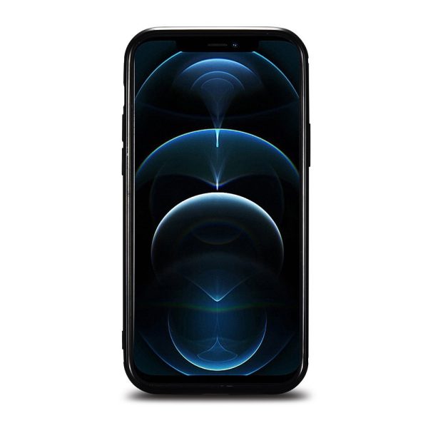 Korpuss, kas pārklāts ar dabīgu ādu iPhone 12 Pro Max Leather Eļļas vasks melns