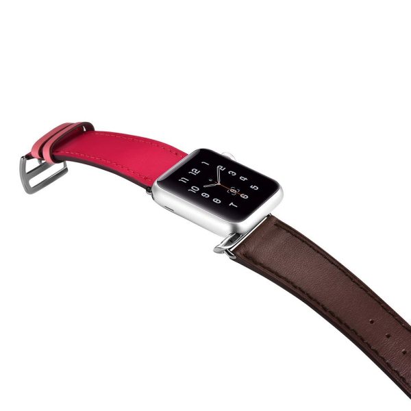 Branseta rokassprādze Apple Watch 42/44 / 45 mm brūna rozā