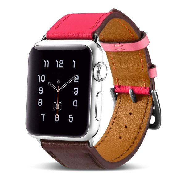 Branseta rokassprādze Apple Watch 42/44 / 45 mm brūna rozā