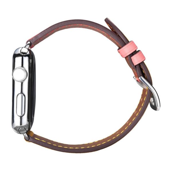 Branseta rokassprādze Apple Watch 42/44 / 45 mm brūna rozā