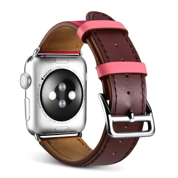 Branseta rokassprādze Apple Watch 42/44 / 45 mm brūna rozā