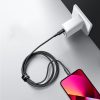 MFI kabeļa kabelis iPhone USB -C - Lightning 30W 3A 1,8m melns