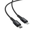MFI kabeļa kabelis iPhone USB -C - Lightning 30W 3A 1,8m melns