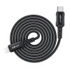 MFI kabeļa kabelis iPhone USB -C - Lightning 30W 3A 1,8m melns