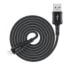 MFI kabeļa kabelis iPhone USB - zibens 2,4A 1,8 m melns