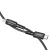 MFI kabeļa kabelis iPhone USB -C - Lightning 30W 3A 1,2m melns