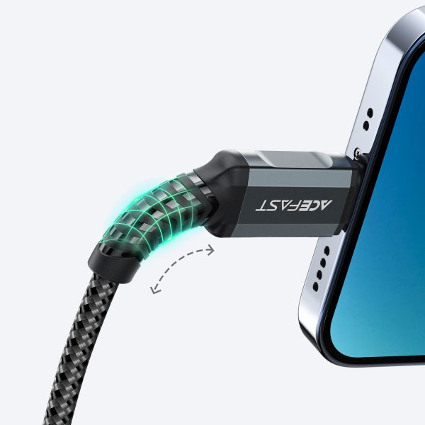 MFI kabeļa kabelis iPhone USB - zibens 2,4A 1,2 m melns