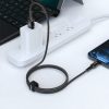 MFI kabeļa kabelis iPhone USB - zibens 2,4A 1,2 m melns