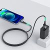 MFI kabeļa kabelis iPhone USB - zibens 2,4A 1,2 m melns