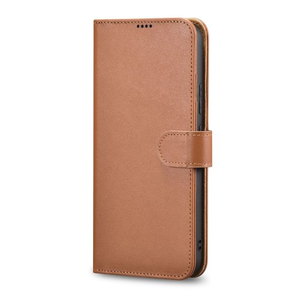 Ādas korpusa seifs Galaxy S22+ ādas seifam brūns