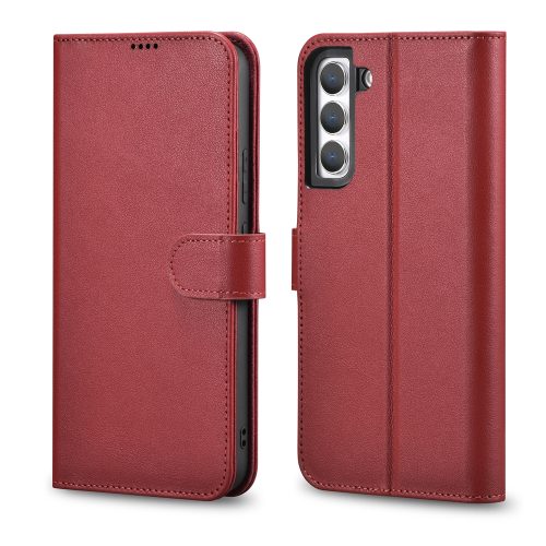 Ādas korpusa seifs Galaxy S22+ ādas maka korpuss Bordowy