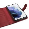 Ādas korpusa seifs Galaxy S22+ ādas maka korpuss Bordowy