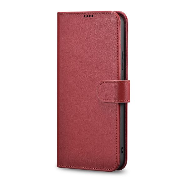 Ādas korpusa seifs Galaxy S22+ ādas maka korpuss Bordowy