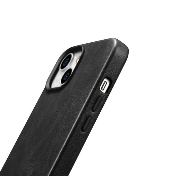 Ādas korpuss iphone 14 magnētiskais no magSafe eļļas vaska premium ādas korpuss melns