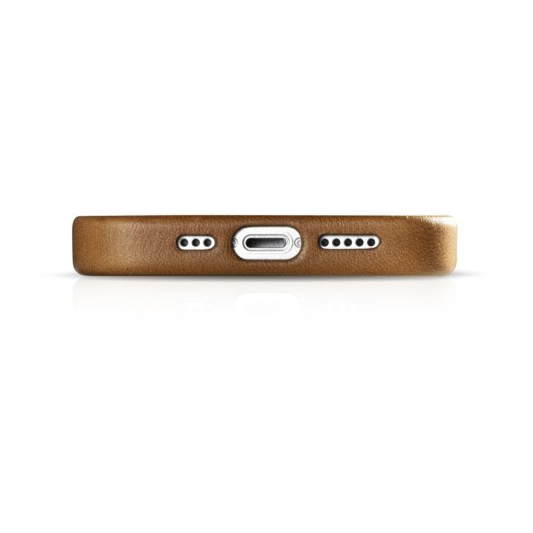 Ādas korpuss iPhone 14 Plus magnētisks ar magsafe eļļas vaska premium ādas lietu gaiši brūns