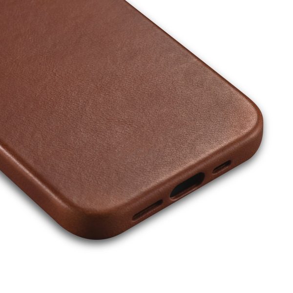 Ādas korpuss iPhone 14 Plus magnētisks ar magsafe eļļas vaska premium ādas korpusa bronzu