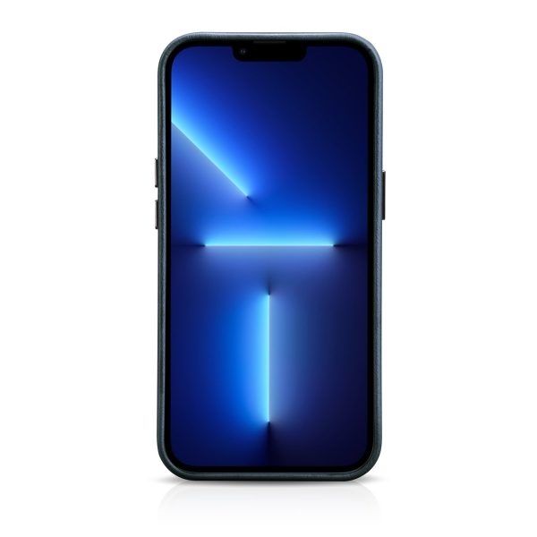 Ādas korpuss iPhone 14 Pro Max Magnetic ar magsafe eļļas vaska premium ādas korpusa flotes zilu