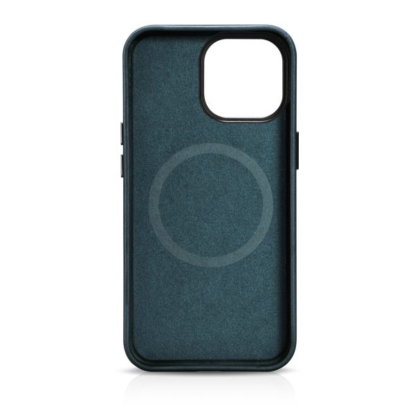 Ādas korpuss iPhone 14 Pro Max Magnetic ar magsafe eļļas vaska premium ādas korpusa flotes zilu