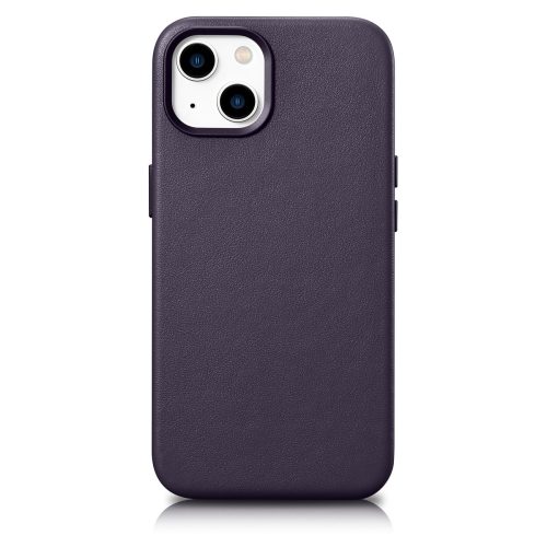 Dabiska ādas korpuss iPhone 14 magsafe korpuss ādas purpursarkanā vāks