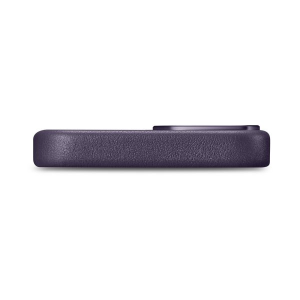 Dabiska ādas korpuss iPhone 14 magsafe korpuss ādas purpursarkanā vāks