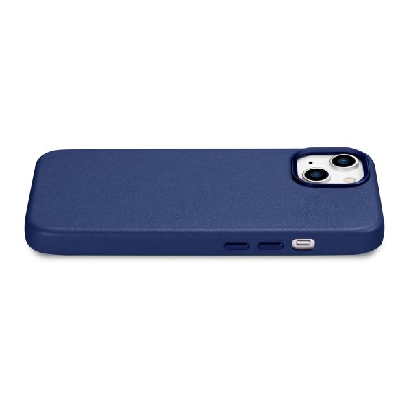 Dabiska ādas korpuss iPhone 14 magsafe korpusa ādas zilā vāka