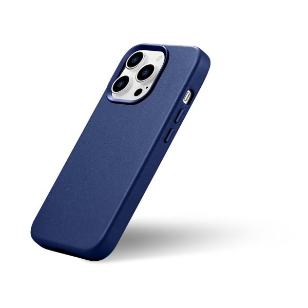 Pārklājiet lietu, kas izgatavota no dabiskas ādas iPhone 14