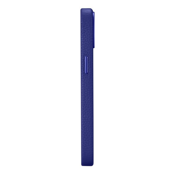 IPhone 14 magnētiskās ādas korpuss ar magsafe litchi premium ādas korpusa flotes zilu