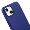 IPhone 14 magnētiskās ādas korpuss ar magsafe litchi premium ādas korpusa flotes zilu
