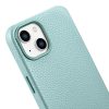 Ādas korpuss iPhone 14 Magnētiskais no Magsafe Litchi premium ādas korpuss zaļš