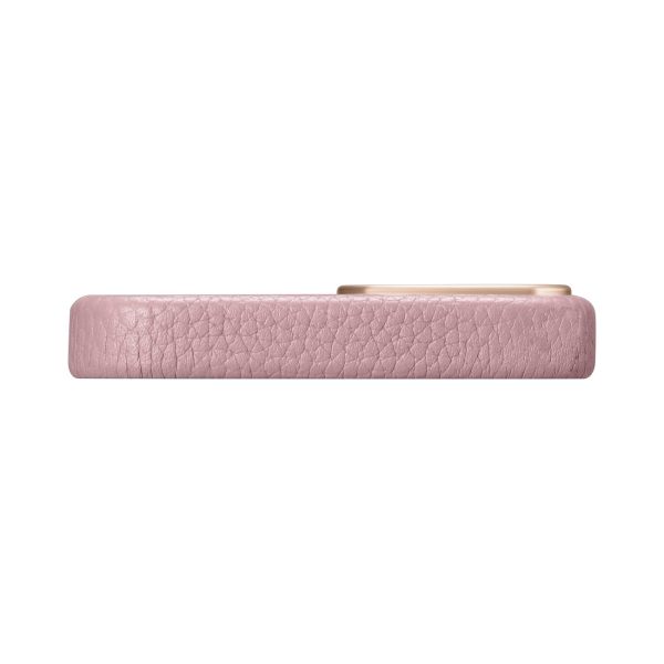 Ādas korpuss iphone 14 magnētiskais no magsafe litchi premium ādas korpusa rozā