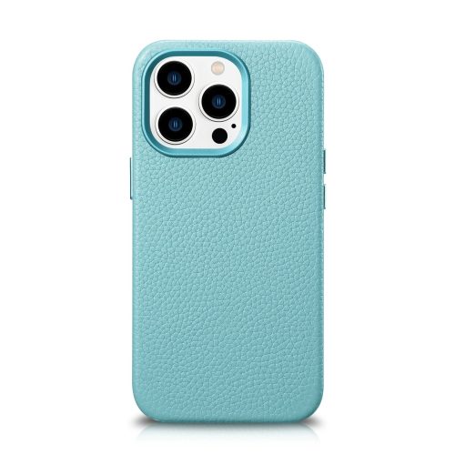 Ādas korpuss iPhone 14 Pro magnētiskais no Magsafe Litchi premium ādas korpusa zaļš
