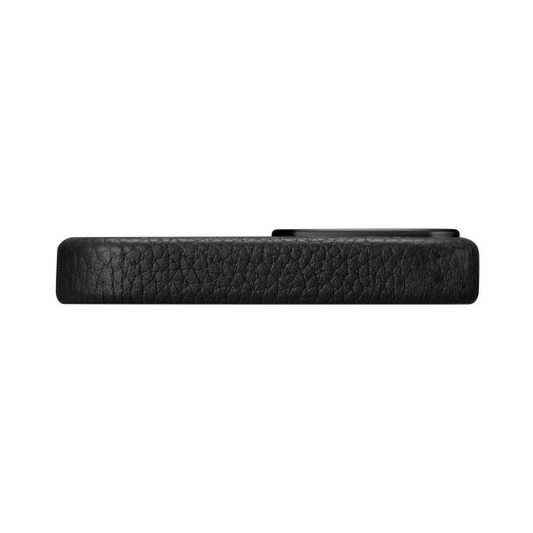 Ādas korpuss iPhone 14 Plus magnētiskais no Magsafe Litchi premium ādas korpuss melns