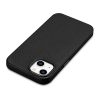 Ādas korpuss iPhone 14 Plus magnētiskais no Magsafe Litchi premium ādas korpuss melns