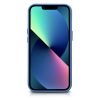 Ādas korpuss iPhone 14 Plus magnētiskais no MagSafe Litchi premium ādas korpusa zilā krāsā