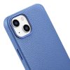 Ādas korpuss iPhone 14 Plus magnētiskais no MagSafe Litchi premium ādas korpusa zilā krāsā