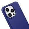 Ādas korpuss iPhone 14 Pro Max Magnetic no MagSafe Litchi Premium ādas korpuss Navy Blue
