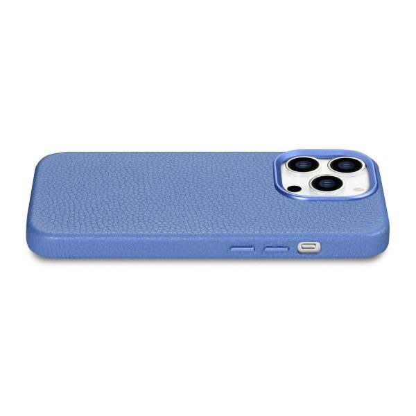 Ādas korpuss iPhone 14 Pro Max Magnetic no Magsafe Litchi premium ādas korpuss zils