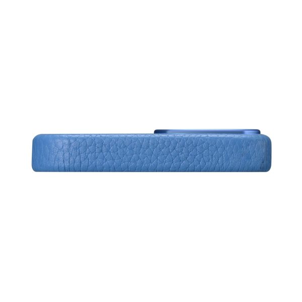 Ādas korpuss iPhone 14 Pro Max Magnetic no Magsafe Litchi premium ādas korpuss zils