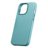 Ādas korpuss iPhone 14 Pro Max Magnetic no MagSafe Litchi Premium ādas korpuss zaļš