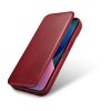 Ādas korpuss iPhone 14 Pro ar magnētisko atloku magsafe ce eļļas vaska premium ādas burgundiju