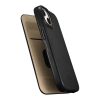 Ādas korpuss iPhone 14 Plus ar magnētisko atloku magsafe ce eļļas vaska premium ādu melna